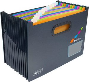 RAPESCO® Fächermappe Germ-Savy Supafile 13 Fächer schwarz