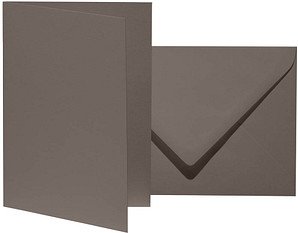 Thumbnail - artoz Faltkarten mit Briefumschlägen Mosaic 943601-218 graphit DIN B6, 10 St.