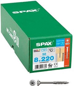 SPAX® Universalschrauben T40 Senkkopf Edelstahl A2 0197000802205 8 mm x 220 mm, 50 St.