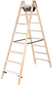 MUNK Stehleiter beidseitig 33816 natur 2x 8 Sprossen, H: 236,0 cm