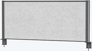Thumbnail - MAUL Akustik-Tischtrennwand MAULconnecto 9752289, hellgrau 120,0 x 51,5 cm, 1 St.
