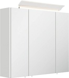 POSSEIK Spiegel mit Beleuchtung 75 weiß glanz 75,0 x 17,0 x 62,0 cm