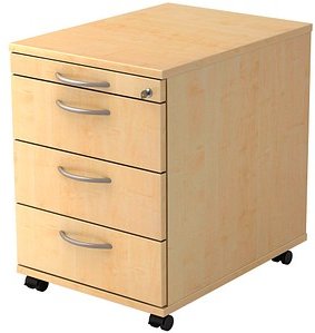 HAMMERBACHER AC30 Rollcontainer ahorn 4 Auszüge 42,8 x 58,0 x 59,0 cm
