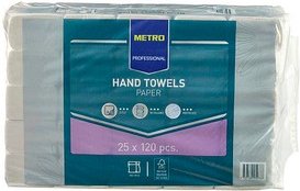 METRO PROFESSIONAL Papierhandtücher 278373 Interfold-Falzung 2-lagig 25x 120 Tücher