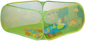 Thumbnail - relaxdays Bällebad Tiermotive grün 110,0 x 110,0 x 50,0 cm