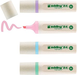 edding Highlighter 24 EcoLine pastell Textmarker farbsortiert, 4 St.