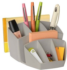 cep Schreibtisch-Organizer 580 TERRA NOVA sand recycelbares Polystyrol 8 Fächer 14,3 x 15,8 x 9,3 cm