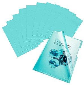 Thumbnail - 100 bene Sichthüllen DIN A4 blau glatt 0,15 mm