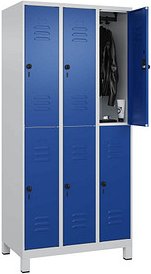 CP Spind Classic Plus enzianblau, lichtgrau 080310-30 S10003, 6 Schließfächer 90,0 x 50,0 x 195,0 cm