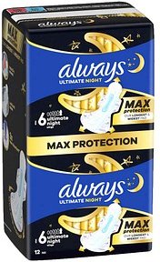 always Binden Ultimate Night mit Flügel für sehr starke Nächte, 12 St.