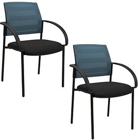 2 Topstar Besucherstühle AIRWORK MEETING 10 BB200BMT0CX6 petrol, schwarz Stoff