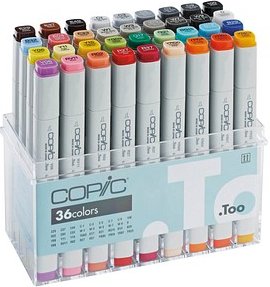 COPIC® Classic Layoutmarker-Set farbsortiert 1,0 + 6,0 mm, 36 St.