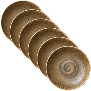 6 HEART & SOUL Teller Perfect Match Cumin hellbraun 23,0 cm