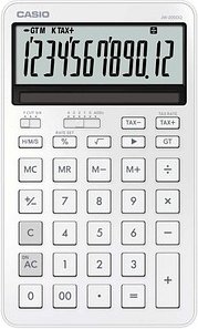 CASIO JW-200DQ-WE Taschenrechner seidiges weiß