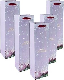 Thumbnail - SIGEL Geschenktüten für Flaschen Charmful Christmas Large Motiv 10,0 x 35,0 cm, 5 St.