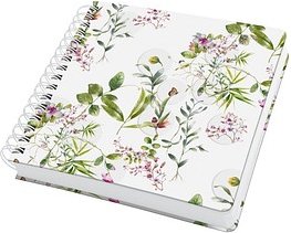 Thumbnail - SIGEL Notizbuch mit Spirale Jolie® ca. DIN A5 blanko, grün, violett, weiß, pink Hardcover 240 Seiten, 1 St.