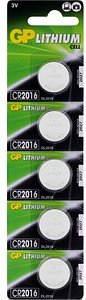Thumbnail - GP Knopfzellen CR2016 Lithium 3,0 V, 5 St.