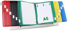 Thumbnail - tarifold Sichttafelsystem 435409 DIN A5 farbsortiert mit 40 St. Sichttafeln, 1 St.