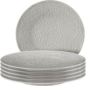 6 Seltmann Weiden Teller Nori grau, silber 30,5 cm