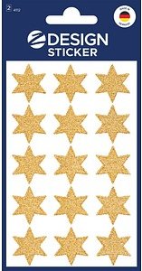 AVERY Zweckform Aufkleber Stern, gold, 30 Etiketten