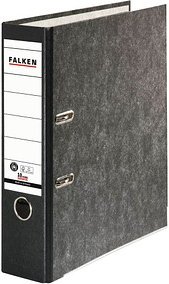 FALKEN Recycling Ordner schwarz marmoriert Karton 8,0 cm DIN A4, 1 St.