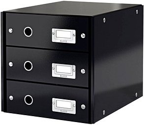 AKTION: LEITZ Schubladenbox Click & Store schwarz 60480095, DIN A4 mit 3 Schubladen, 1 St. mit Prämie nach Registrierun...