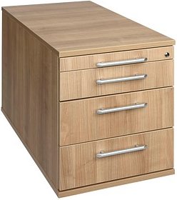 HAMMERBACHER Solid TC30 Rollcontainer nussbaum 4 Auszüge 42,8 x 80,0 x 51,2 cm