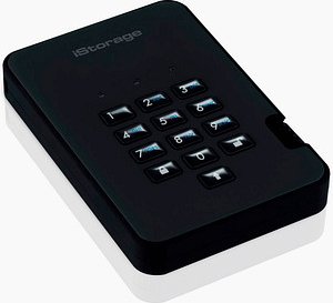 iStorage diskAshur2 1 TB externe SSD-Festplatte schwarz