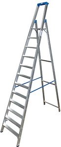 Thumbnail - KRAUSE Stehleiter einseitig STABILO silber 12 Stufen, H: 375,0 cm