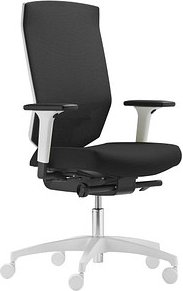 Dauphin Bürostuhl @Just evo mesh Stoff schwarz, Gestell weiß