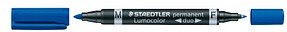 STAEDTLER Lumocolor duo Permanentmarker blau 0,6 - 1,5 mm, 10 St.