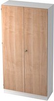 HAMMERBACHER Aktenschrank 6910, V6910/W/N/SG weiß, nussbaum 4 Fachböden 100,0 x 42,0 x 200,4 cm