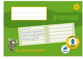 Staufen® Schreiblernheft Premium Lineatur 0 liniert DIN A5 quer ohne Rand, 16 Blatt