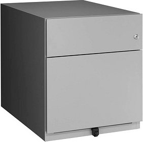 BISLEY Note Rollcontainer silber 2 Auszüge 42,0 x 56,5 x 49,5 cm