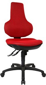 Thumbnail - Topstar Bürostuhl Ergo Point® SY, EP02BB2 Stoff rot, Gestell schwarz