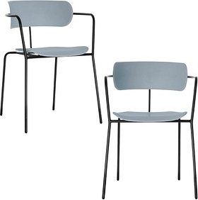 Thumbnail - meet powered by PAPERFLOW Besucherstühle BISTRO CHBISX2.01.06 blau Kunststoff, 2 St.