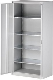 BISLEY Metallschrank HC782S4G645 lichtgrau 4 Fachböden 91,4 x 50,0 x 195,0 cm, aufgebaut, 1 St.