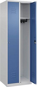 CP Spind Classic Plus lichtgrau, fernblau 080000-20 S10018, 2 Schließfächer 60,0 x 50,0 x 185,0 cm