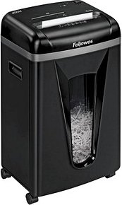 Fellowes Powershred 450M Aktenvernichter mit Partikelschnitt P-5, 2 x 12 mm, bis 9 Blatt, schwarz