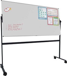 Legamaster mobiles Whiteboard UNITE 2,0 x 1,0 m weiß, schwarz lackierter Stahl