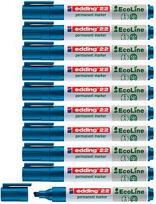 edding 22 EcoLine Permanentmarker blau 1,0 - 5,0 mm, 10 St.