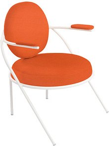 meet powered by PAPERFLOW Sessel SATURNE rost weiß Kunstleder, 1 St.