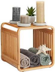 relaxdays Beistellregal braun 33,0 x 33,0 x 33,0 cm, 1 St.