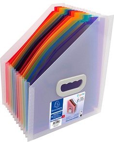Exacompta Fächerstehsammler Crystal 55598E kristall Kunststoff, DIN A4