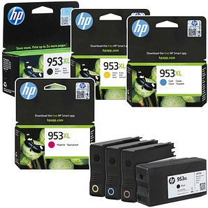 HP 953XL (3HZ52AE) schwarz, cyan, magenta, gelb Druckerpatronen, 4er-Set