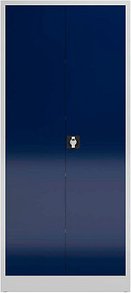 ClassiX Putzmittelschrank X-545521 enzianblau, lichtgrau 80,0 x 38,0 x 180,0 cm, aufgebaut, 1 St.