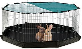 relaxdays Freilaufgehege silber 60,0 cm, 1 St.