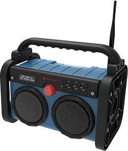 soundmaster DAB85BL Baustellenradio blau, schwarz