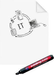 Thumbnail - Legamaster Flipchart-Folie Magic-Chart Paperchart blanko 60,0 x 80,0 cm, 25 Blatt