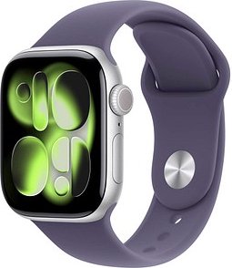 Apple Watch Series 11 42 mm Aluminium (GPS) Sportarmband S/M nebelviolett, silber
